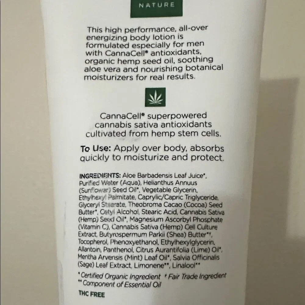 ANDLOU Naturals Men’s Body Face Hands Energizing Conditioning Lotion